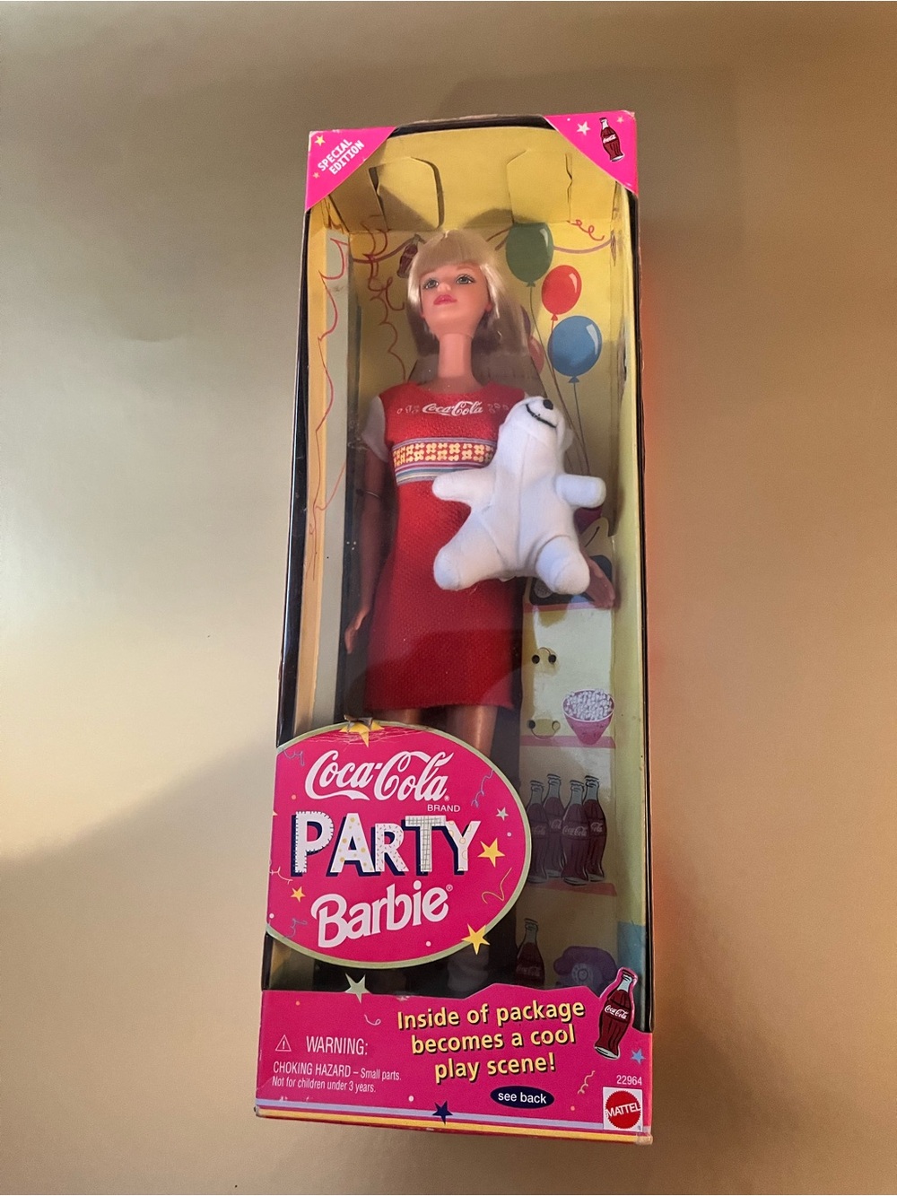 Vintage 1998 Coca-Cola Party Barbie Special Edition #22964 NIB Polar Bear